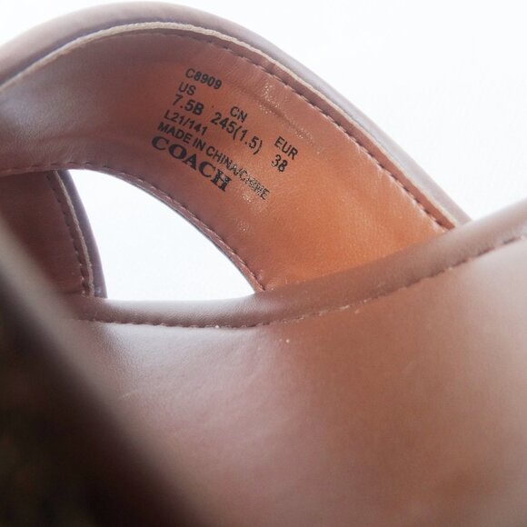 COACH Size 7.5B KIMBERLY Espadrille Platform Sandals, Signature Canvas - Picture 9 of 9